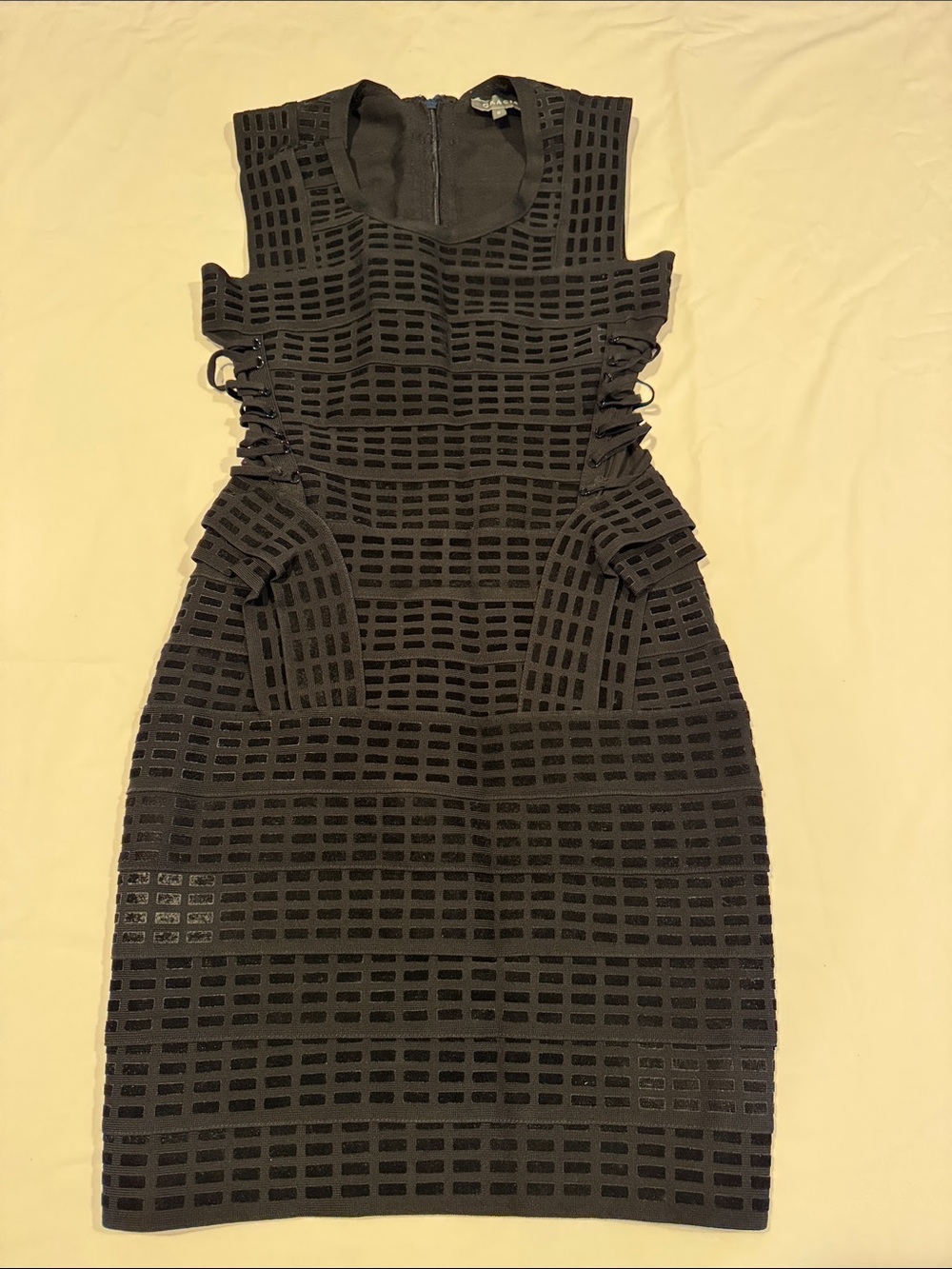 Y2K early 2000โs dress Bodycon Cutout Black Dress - Women's